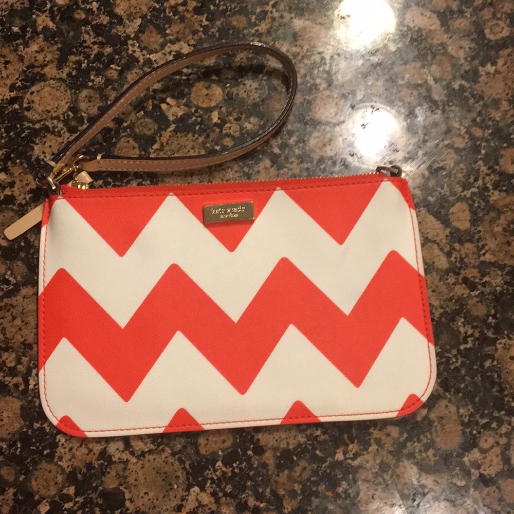 Kate Spade chevron wristlet